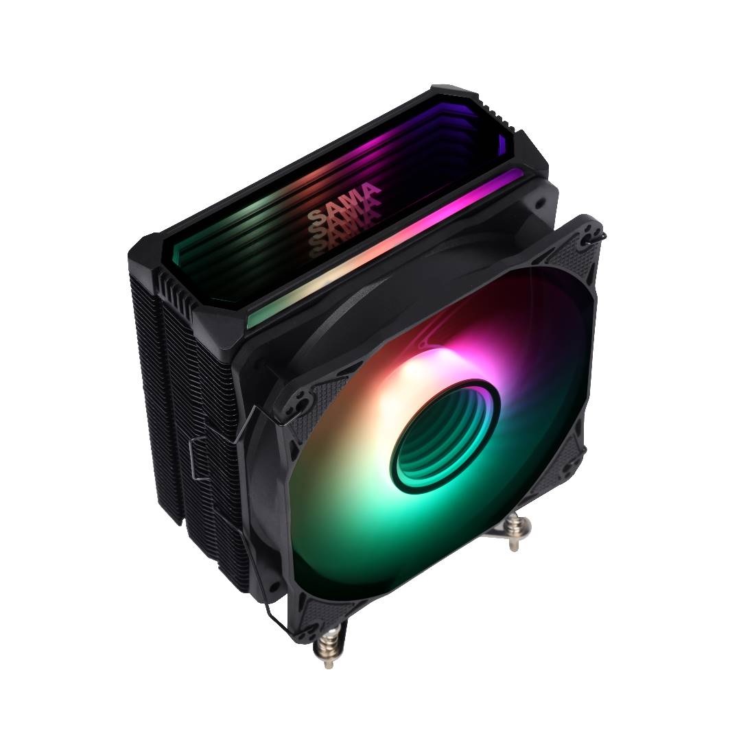 SAMA Aluminum Addressable RGB CPU Air Cooler 120mm Cooling Fan 4 Heat Pipe ARGB RGB CPU Heatsink Desktop PC AM4 AM5 Fan Air Cooler