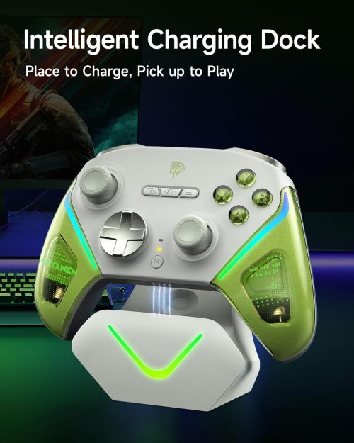 EasySMX D10 Wireless Gaming Controller – TMR Joysticks for PC/Switch/Switch 2/iOS/Android with Charging Dock