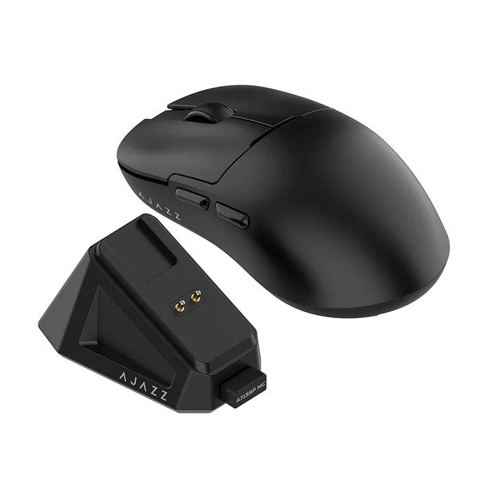 Ajazz AJ159P MC Tri-Mode Gaming Mouse (Black, White)